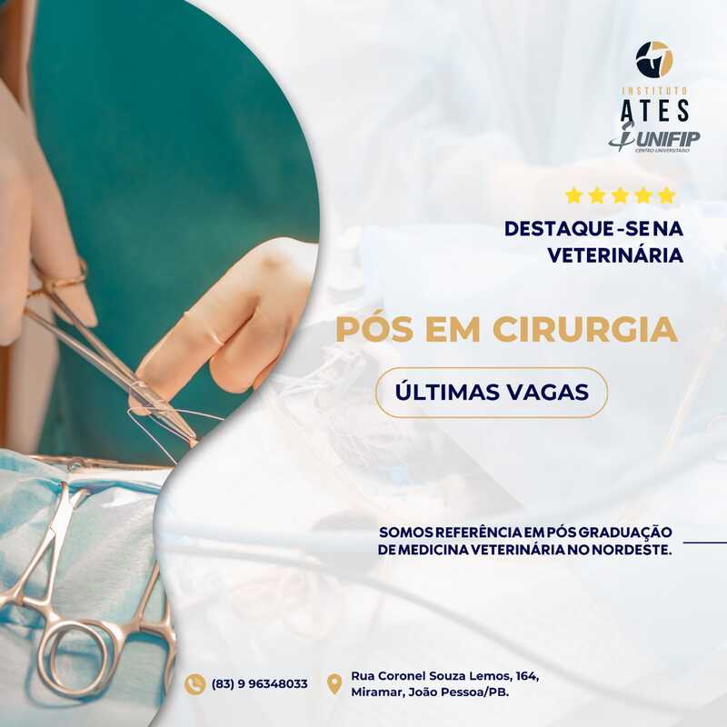 ESPECIALIZAÇÃO EM CIRURGIA DE PEQUENOS ANIMAIS